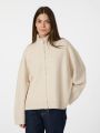 Asley Zip Knit Cardigan Ivory
